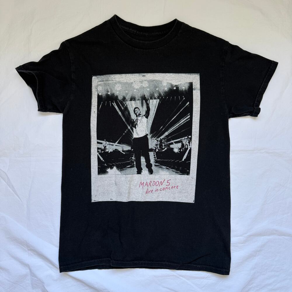 Maroon 5 Concert T Shirt 2004 Black Size S EUC 100% Cotton